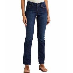 RALPH LAUREN Women’s Classic Straight Jeans Mid Rise Dark Blue Wash Size 4